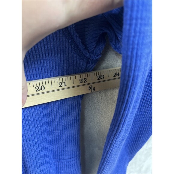 Free People Beach Cardigan Sweater Women’s XS S Blue Mid Length Duster Cover Up - Picture 4 of 5